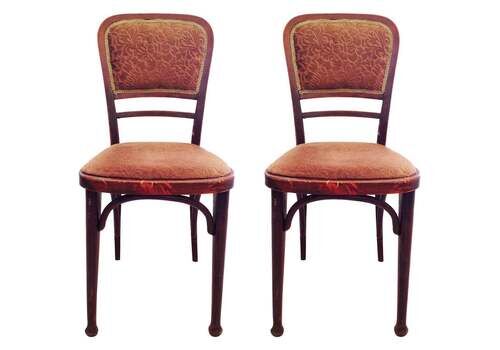 Pair Of Rare Thonet 492 Chairs Attributed To Gustav Siegel