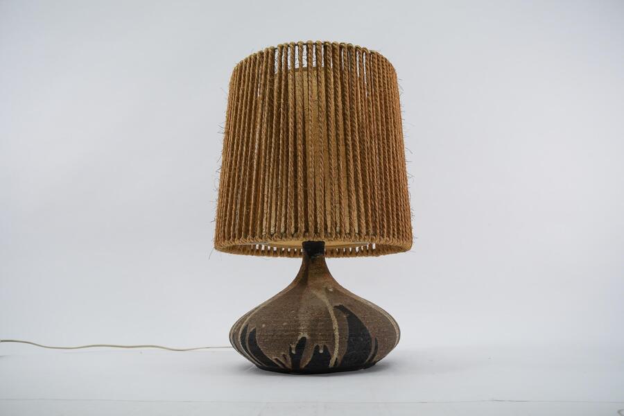 Scandinavian Mid Century Modern Ceramic Table Lamp, 1960s photo furniture