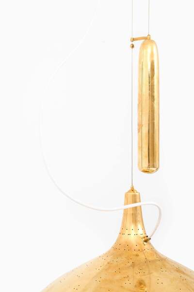 Ceiling Lamp In Brass And Glass By Paavo Tynell, 1950's photo furniture