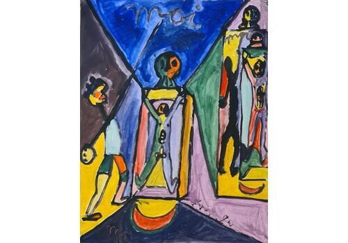 Armand Avrillate 20th Century French Expressionist Acrylic. 