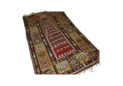 Antique Anatolian Yahyali Prayer Kilim