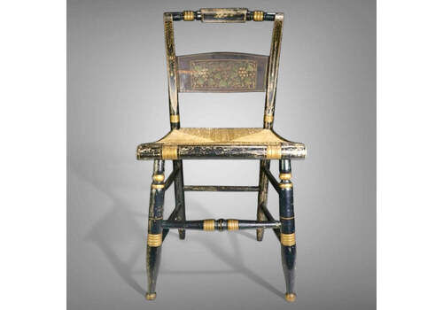 Exceptional Rare Example Of The “Harvest” Chair By Renowned American Cabinet Maker Lambert Hitchcock Circa 1810