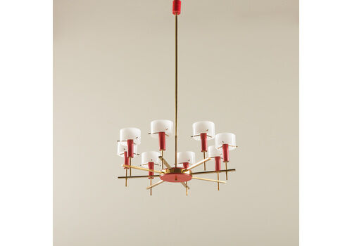 Italian Chandelier Atrr. To Angelo Brotto For Esperia, Italy 1960s.