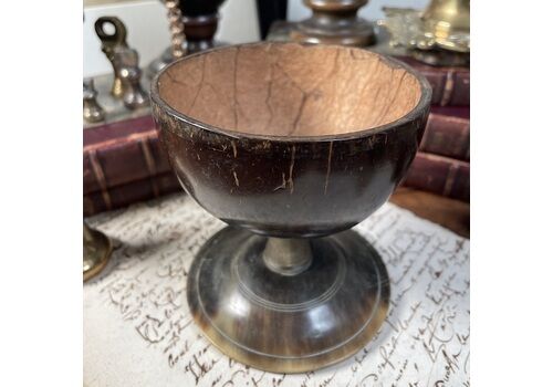 A Coconut Cup On A Horn Base, 1800s