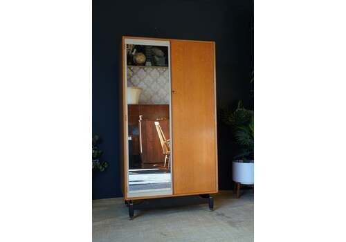 Timeless Function Meets Mid Century Style: Vintage E. Gomme G Plan Oak Wardrobe With Mirror (1950s)