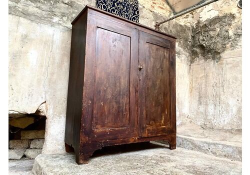 Victorian Pine Storage Cupboard With Shelves