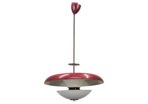 Bauhaus Purple Chandelier By Ias, 1930s