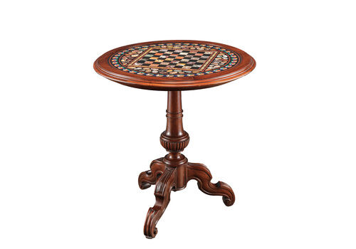 Ancient Coffee Table With Top In Various Marble Essences Checkerboard
