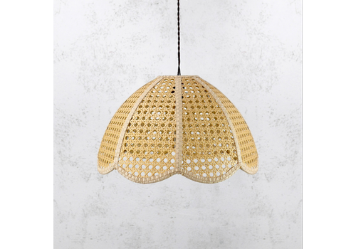 Large Vintage Mid Century Rattan Wicker 70s Lamp Light Shade Retro Boho #102853
