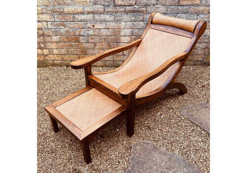 British Colonial Style Plantation Chair – Teak & Cane