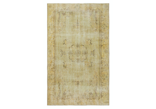 5.5x9 Ft Vintage Art Deco Design Handmade Rug For Living Room And Dining Room