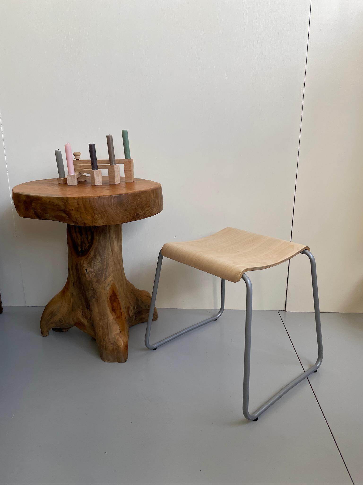 Vintage Ikea Plywood Stool Designed By Kristian Pallar With Bent