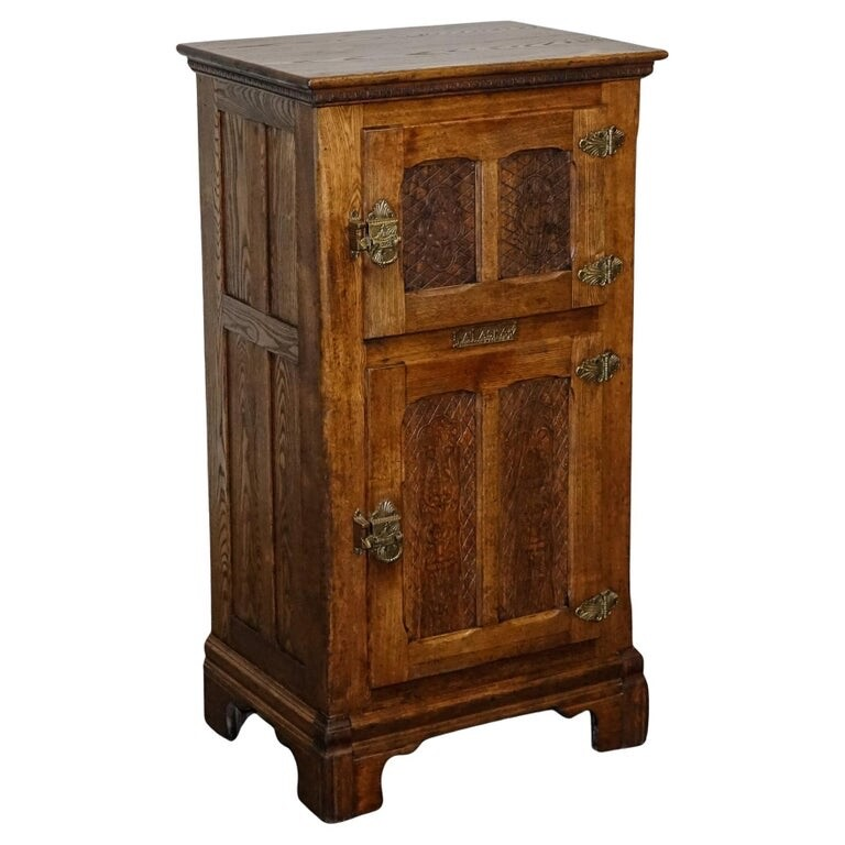 Large Antique Ice Box Large Antique Wooden Icebox Ice Box
