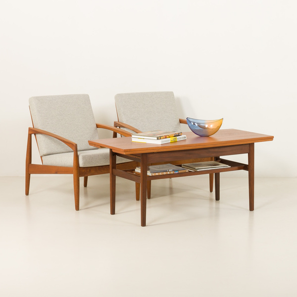 Vintage Elevator Teak Table Attr. To Kai Kristiansen, 1960s photo for sale