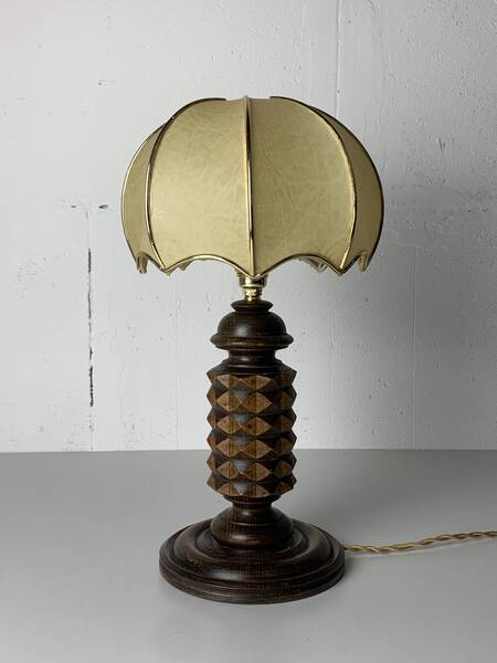 Wood Turned Mushroom Cocoon Table Lamp In The Style Of Charles Dudouyt photo for sale