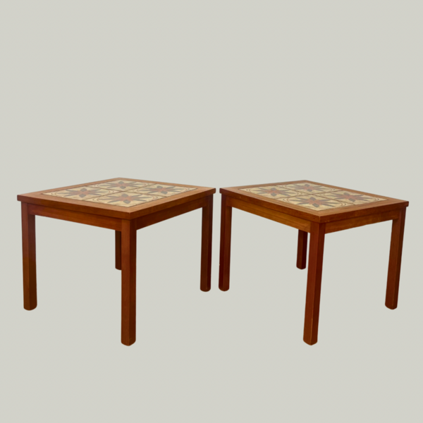 Pair Of Mid Century Teak Danish Side Tables photo furniture