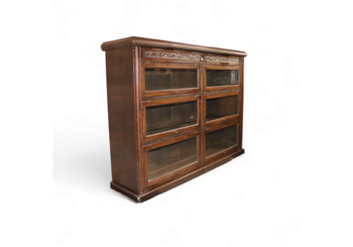 Early 20th Century Large Oak Barristers Double Bookcase