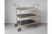 Vintage Gold Bar Cart, Drinks Trolley With 3 Tier Trays And Wheels. Mid Century | Vinterior