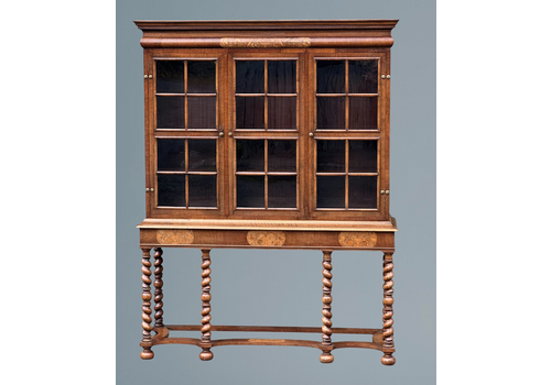 Waring & Gillows William And Mary Style Walnut Bookcase On Stand