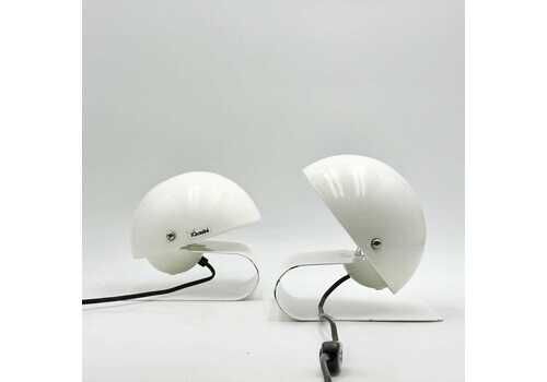 Iconic 70s Lamps Harvey Guzzini Bugia   Giuseppe Cormio Mid Century Modern Design   Adjustable Space Age Italian Lights Pair