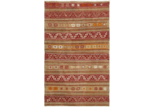 Handmade Multicolor Oriental Kilim Rug 158 Cm X 254 Cm