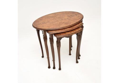 Antique Burr Walnut Nest Of Tables
