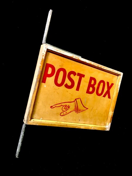 Antique Advertising Early 20th Century Post Box Wooden Wall Mounted ...