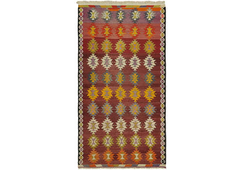Handmade Multicolor Oriental Kilim Rug 174 Cm X 310 Cm