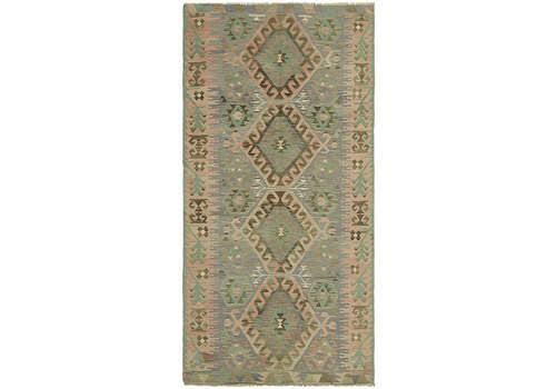 Handmade Multicolor Oriental Kilim Rug 158 Cm X 306 Cm