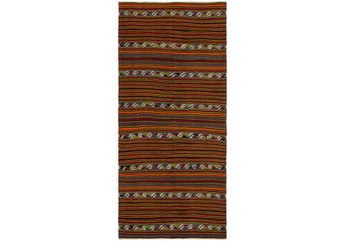 Handmade Multicolor Oriental Kilim Rug 155 Cm X 355 Cm