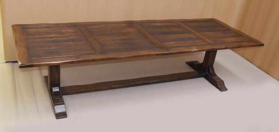 Large Extending Refectory Table Farmhouse Dining Tables photo furniture
