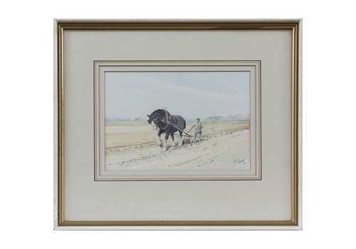 Watercolour By Jason Partner. Spring Ploughing