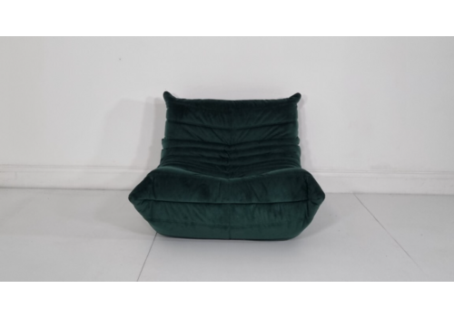 Ligne Roset Togo Chair In Deep Green Velvet, Stunning Condition