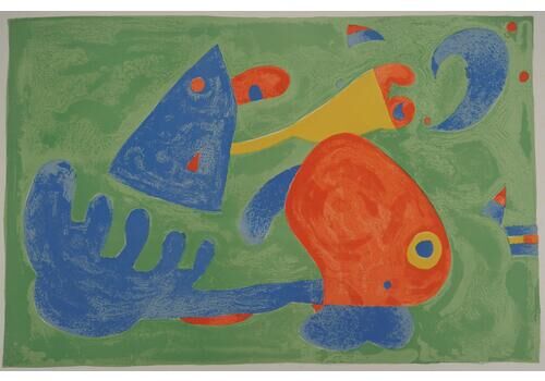Joan Miróthe Surrealist Dream, King Ubu   Original Lithograph (Mourlot #426)1966