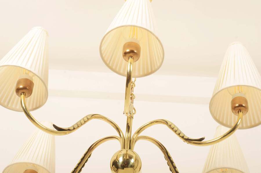 Brass Chandelier By Josef Frank For J.T. Kalmar photo for sale