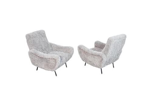 Pair Of Lady Armchairs Attributed To The Hand Of Marco Zanuso. Italy, 50s