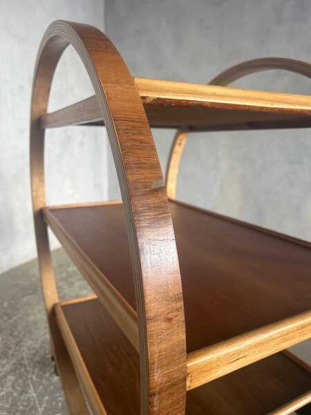 Art Deco 1930s Circular Drinks Trolley / Hostess Trolley photo furniture