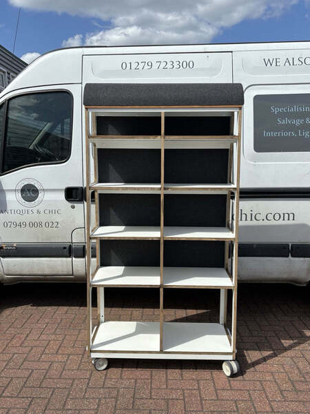 Designer Multi Function Storage Shelves, Pinboard, & Space Divider On Wheels photo furniture