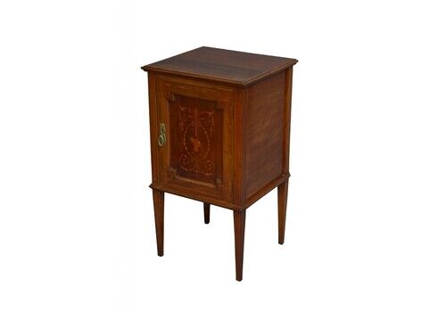 Edwardian Mahogany And Inlaid Bedside Cabinet