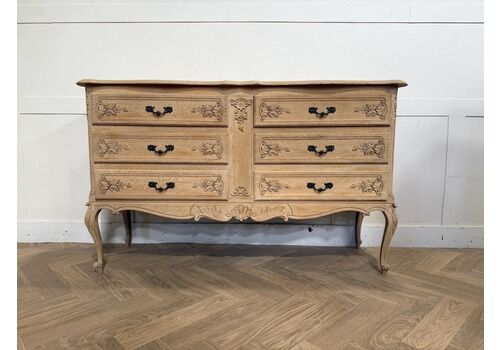 French Rustic Oak Ornate Large Chest Of Drawers French Bank Of Drawers