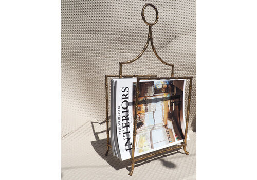 Brass Bamboo Magazine Rack