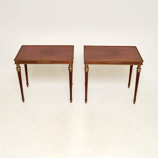 Pair Of Antique Gilded Mahogany Side Tables photo furniture