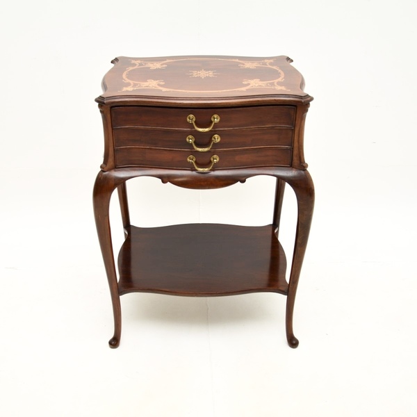 Antique Inlaid Walnut Side Table By Waring And Gillow photo furniture