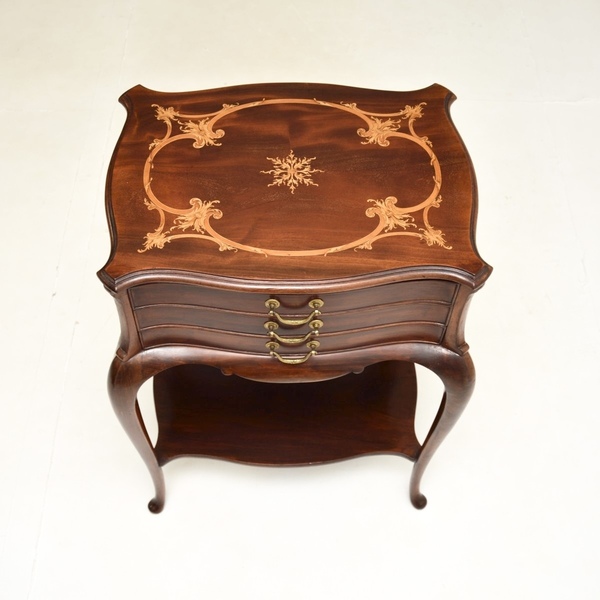 Antique Inlaid Walnut Side Table By Waring And Gillow photo for sale