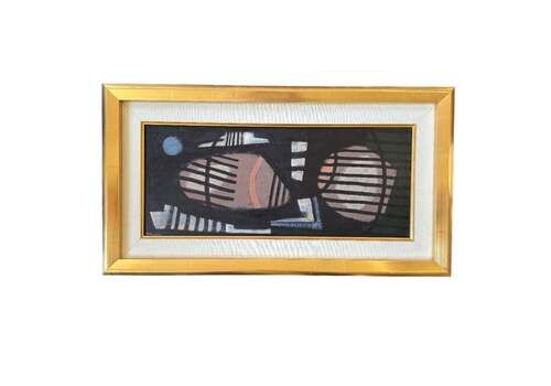 Esaias Thorén, Sweden. Abstract Composition. Vintage Original Oil Painting.