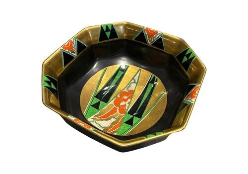 An Amazing 1932 Art Deco Crown Devon Orient Design Porcelain English Bowl