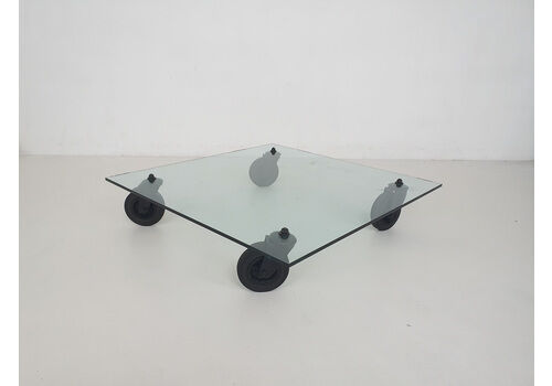 Gae Aulenti For Fontana Arte "Table With Wheels" Italy 1980