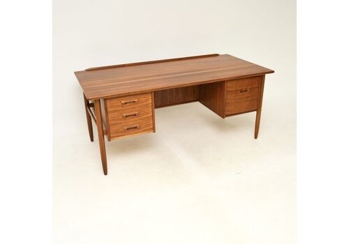 Vintage Swedish Walnut Desk By Goran Strand For Lelangs Mobelfabrik
