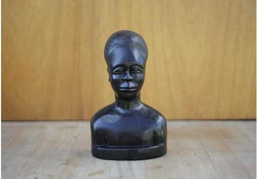 Ethnic Wood Sculpture, Carved Wooden Man Bust, Interior Decoration, Hat Rack, Bust, African Art, 40