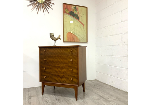 Mid Century Walnut Chest Of Drawers Tallboy By Alfred Cox